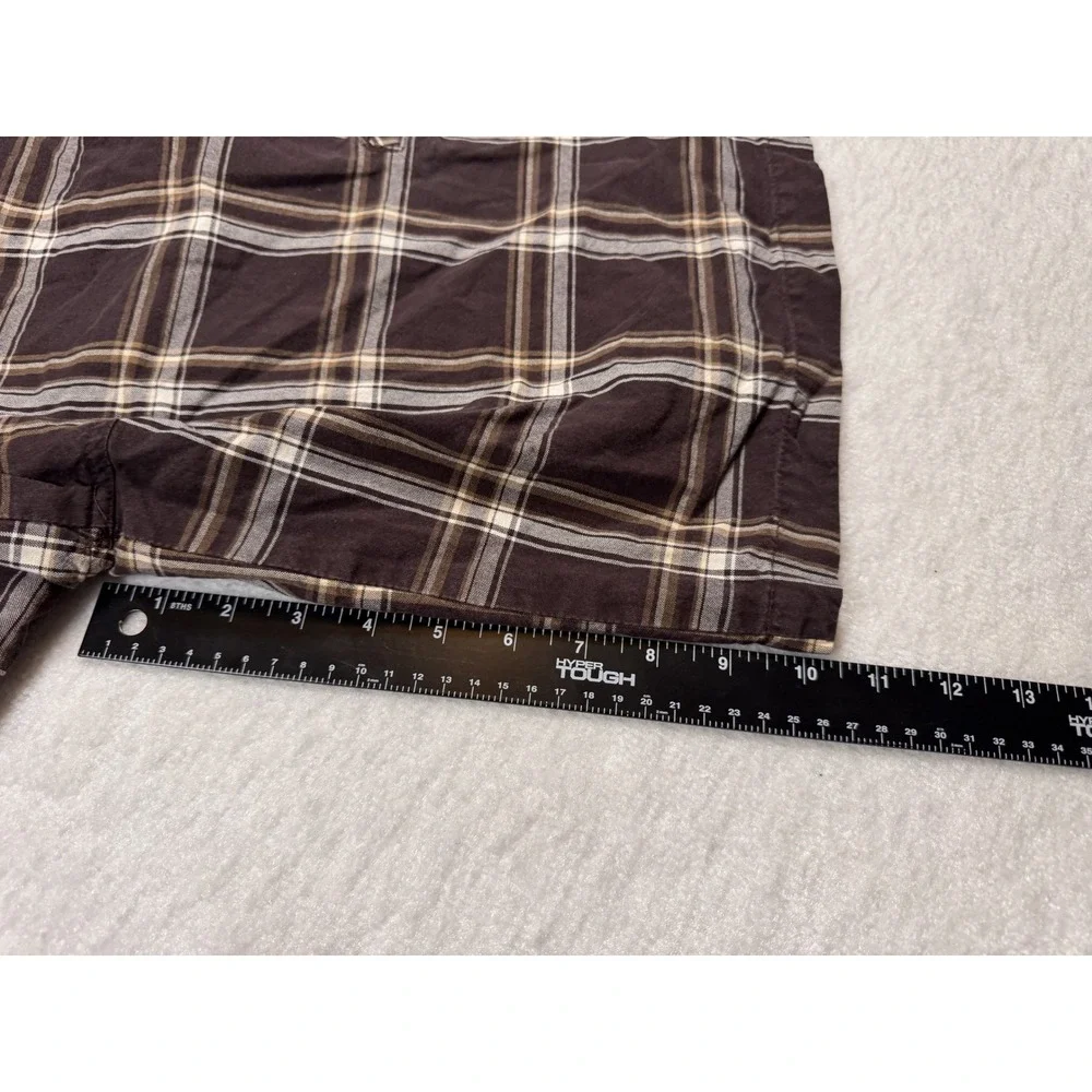 Wonderwall Surf Utility Plaid Cargo Shorts Men's‎ Size 34 Brown White